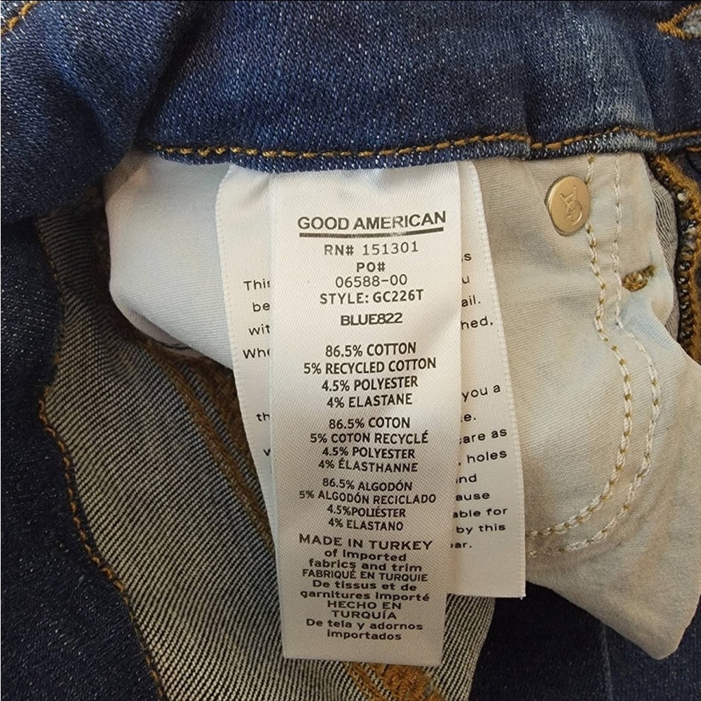 Good American always fits classic good A size 00-4 jeans - Picture 5 of 10